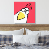 Red SERIOUS CHICKEN door Sandra Boynton Canvas Afdruk (Insitu (Slaapkamer))