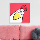 Red SERIOUS CHICKEN door Sandra Boynton Canvas Afdruk (Insitu (Woonkamer))