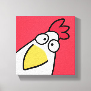 Red SERIOUS CHICKEN door Sandra Boynton Canvas Afdruk