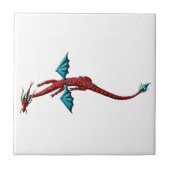 Red Serpent Dragon Tegeltje (Voorkant)