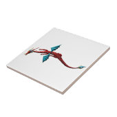 Red Serpent Dragon Tegeltje (Zijkant)