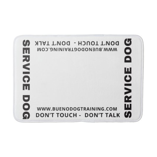 Red Service Dog Niet aanraken Praat niet badmat (Voorkant)