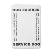 Red Service Dog Niet aanraken Praat niet badmat (Voorkant Verticaal)