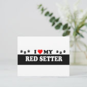 RED SETTER BRIEFKAART (Staand voorkant)