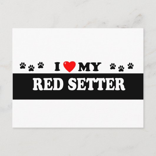 RED SETTER BRIEFKAART (Voorkant)