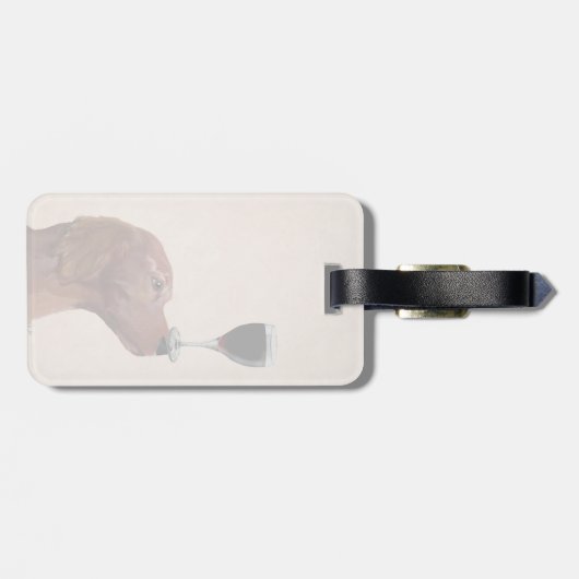 Red Setter Dog Au Vin 2 Bagagelabel (Achterkant horizontaal)