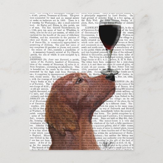 Red Setter Dog Au Vin Briefkaart (Voorkant)