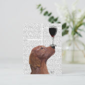 Red Setter Dog Au Vin Briefkaart (Staand voorkant)