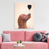 Red Setter Dog Au Vin Canvas Afdruk (Insitu (Woonkamer))