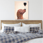 Red Setter Dog Au Vin Canvas Afdruk (Insitu (Slaapkamer))