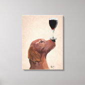 Red Setter Dog Au Vin Canvas Afdruk (Voorkant)