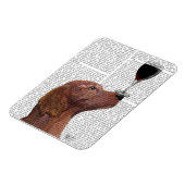 Red Setter Dog Au Vin Magneet (Linkerzijde)