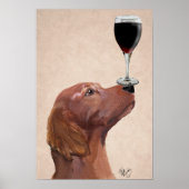 Red Setter Dog Au Vin Poster (Voorkant)