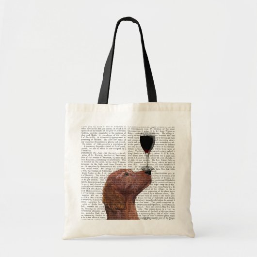 Red Setter Dog Au Vin Tote Bag (Voorkant)