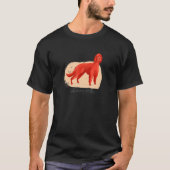 Red Setter Irish Setter Dog Illustrated T-shirt (Voorkant)