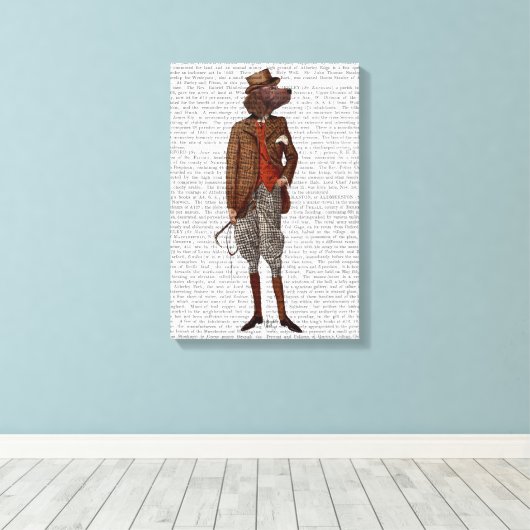 Red Setter Rider Full Canvas Afdruk (Insitu (Houten vloer))