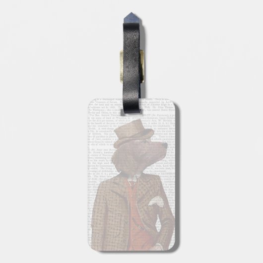 Red Setter Rider Portrait Bagagelabel (Achterkant verticaal)