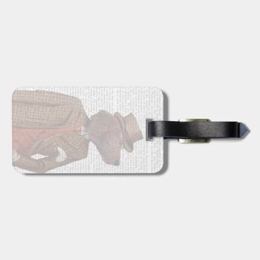 Red Setter Rider Portrait Bagagelabel (Achterkant horizontaal)