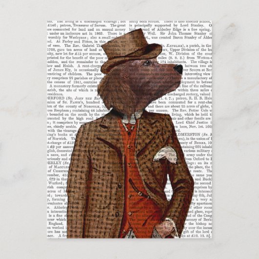 Red Setter Rider Portrait Briefkaart (Voorkant)