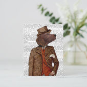 Red Setter Rider Portrait Briefkaart (Staand voorkant)