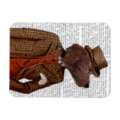 Red Setter Rider Portrait Magneet (Horizontaal)