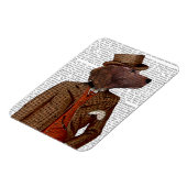 Red Setter Rider Portrait Magneet (Linkerzijde)