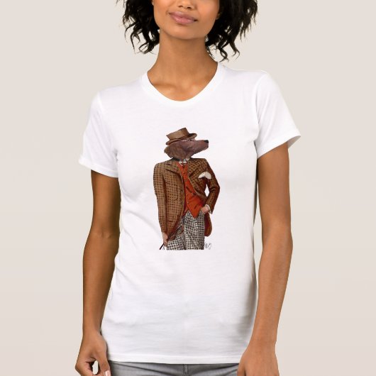 Red Setter Rider Portrait T-shirt (Voorkant)