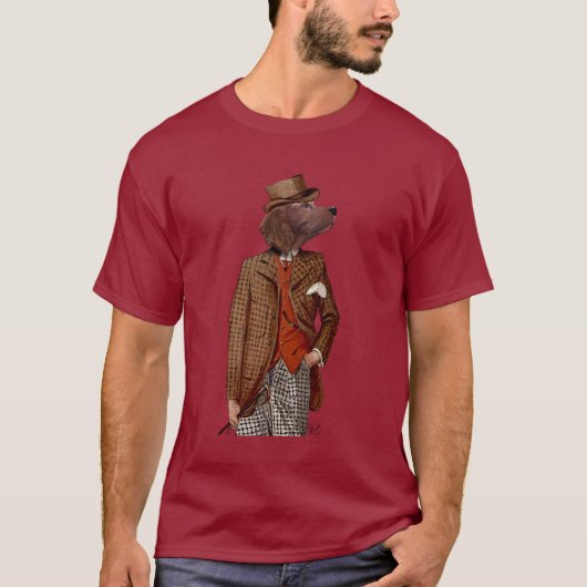 Red Setter Rider Portrait T-shirt (Voorkant)