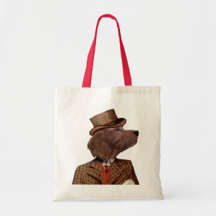 Red Setter Rider Portrait Tote Bag