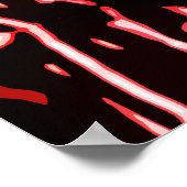 Red Shades Black White Abstracte Modern Art Motif Poster (Hoek)