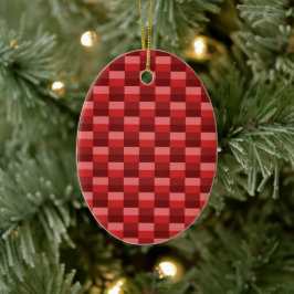 Red Shades Color Blocks Keramisch Ornament