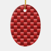 Red Shades Color Blocks Keramisch Ornament (Voorkant)