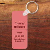 Red Shades Color Blocks Sleutelhanger (Achterkant)