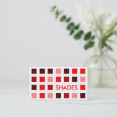 RED SHADES (moskeesvierkantjes) Visitekaartje (Staand voorkant)