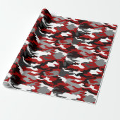 Red Shadows Camo Cadeaupapier (Uitgerold)