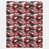 Red Shadows Camo Fleece Deken (Voorkant)