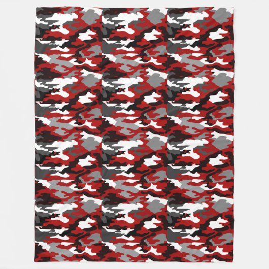 Red Shadows Camo Fleece Deken (Voorkant)