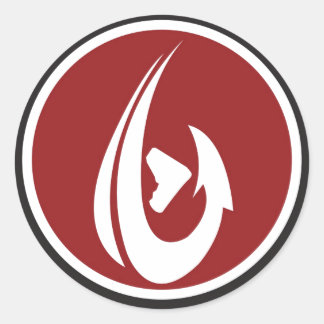 Red ShamHook Ronde Sticker