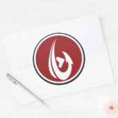 Red ShamHook Ronde Sticker (Envelop)
