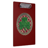 Red Shamrock on Celtic Knots klembord (Rechts)
