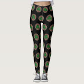 Red Shamrock on Celtic Knots Leggings (Voorkant)