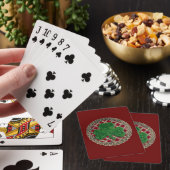 Red Shamrock On Celtic Knots Playing Cards Speelkaarten (Insitu)