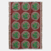 Red Shamrock on Celtic Knowand Throw Blanket Deken (Voorkant Verticaal)