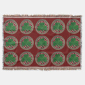 Red Shamrock on Celtic Knowand Throw Blanket Deken (Voorkant)