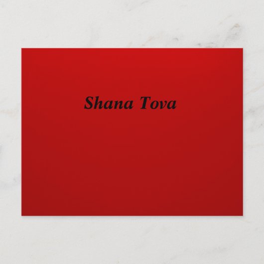 Red Shana Tova Briefkaart (Voorkant)