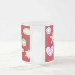 Red shapes mug matglas koffiemok