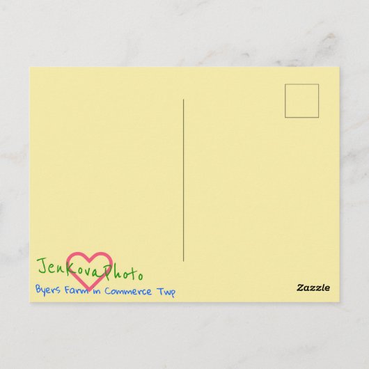 RED SHED GREEN BRIEFKAART (Achterkant)