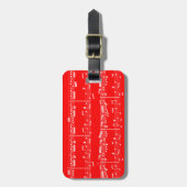 Red Sheet Music Bagagelabel (Voorkant verticaal)