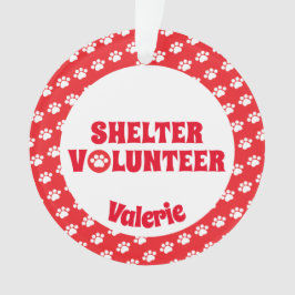 Red Shelter Volunter Ornament