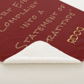 Red Sherpa Blanket - RDOG Klassieke Gratitude Sherpa Deken (3/4)